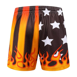 Shorts de sport pour hommes en maille 100 % polyester, fabriqués en usine, coupe régulière, avec trous respirants, personnalisables par sublimation intégrale - Product Image 5