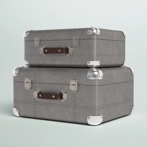 Caja de Almacenamiento Metálica Rectangular de Diseño Industrial con Asas y Tapa con Bisagras para Artículos Diversos, Capacidad de 10-20L, Duradera y Ligera - Product Image 2