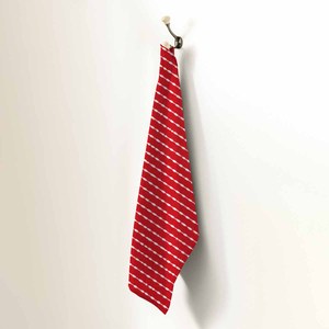 Toalla Promocional Ecológica Tejida a Rayas Rojas y Blancas para Grandes Cantidades y Suministro OEM, Fabricante Indio - Product Image 5