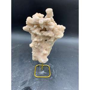 ตัวอย่างแคลไซต์หิมะธรรมชาติจากอินโดนีเซีย พร้อมขาตั้งเหล็ก สำหรับตกแต่งผนังและชั้นวางของ ใช้สำหรับสะสม - Product Image 2