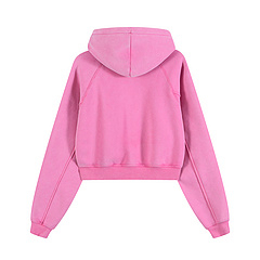 Oversize Women Hoodies Casual Solid <b>Zip</b> <b>up</b> Hooded Sweatshirt Loose Couple Hoodie Streetwear <b>Crop</b> Top Hoodies - Product Image 2