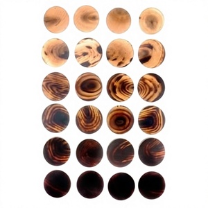 Botones de cuerno de vaca/búfalo premium, ecológicos y a la moda, diseño en blanco marrón, 4 agujeros, patrón cuadrado, cuentas de base plana, los más vendidos. - Product Image 4