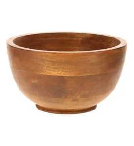 Tazón Redondo Clásico de Madera Maciza para Ensaladas, Plato Minimalista de Madera Natural para Servir Frutas, Vajilla Ecológica para la Cocina, Decoración del Hogar - Product Image 5