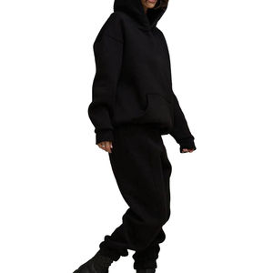 Conjunto Deportivo de Dos Piezas para Mujer, 100% Algodón, Estilo Jogging, Invierno, Color Sólido, Talla Grande, Última Llegada, Calidad Superior - Product Image 3