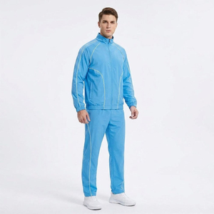 2026 Wholesale Custom Logo Mens Lightweight Polyester <b>Waterproof</b> Breathable <b>Tracksuit</b> 2 Piece Piping Windbreaker <b>tracksuit</b> set's - Product Image 1