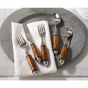 Antique 5-Piece Stainless Steel Modern Luxury Wedding Cutlery Set Hand Polished Ceramic <b>Handle</b> Flatware Home Use Good Design - Product Image 1