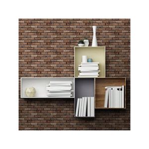 Paquete de 10 Paneles de Pared 3D Autoadhesivos de Espuma PE, Ladrillo Blanco, Papel Tapiz Removible - Product Image 2