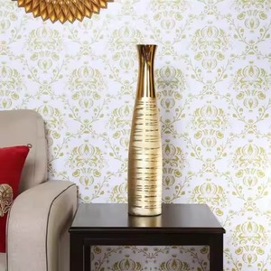 Modern Metal Flower <b>Vase</b> Elegant <b>Decorative</b> <b>Vase</b> For Living Room Floral Arrangement Display - Product Image 2