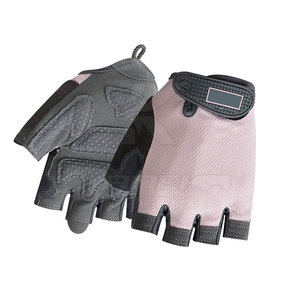Gants de cyclisme en cuir confortables à demi-doigts avec sangle de poignet réglable, antidérapants et antichocs pour le vélo et l'usage quotidien - Product Image 4