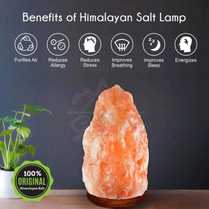 Lámpara de Sal del Himalaya de Último Diseño, Forma de Roca Natural, Luz Relajante, Decoración - Product Image 3