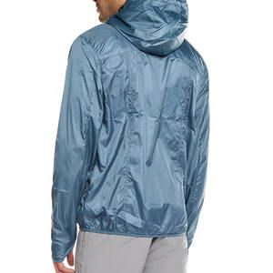 Veste coupe-vent pour homme en nylon de haute qualité avec capuche, logo personnalisé, respirante, légère, pour le sport de plein air, la course à pied, tissu imperméable - Product Image 3