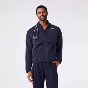 Tenues Médicales à Manches Longues : Blouses Cliniques, Uniformes d'Infirmière, Tenues d'Équipe pour Pharmacie, Clinique Vétérinaire, Dentiste – Ensemble Scrub en Tissu Sergé de Soie - Product Image 3