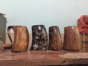 Cuerno Vikingo de Alta Calidad, Pulido, Natural, Estilo Animal, Ecológico, Soporte para Cuerno para Beber, Hecho a Mano, para Cerveza, Precio Económico - Product Image 4