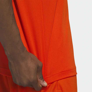 Maillot de basket sans manches pour homme, orange, coupe athlétique, couleur unie, évacuation de l'humidité, vêtements de sport toutes saisons - Product Image 6