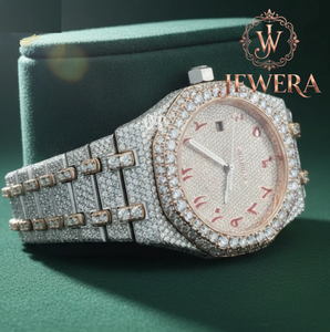Luxury Hip Hop Moissanite Diamond Watch Stainless Steel Analog Glass Dial Mechanical Movement for Everyday Wear Luxury Styling - Product Image 6