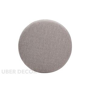 Pouf ottoman rembourré de forme ronde Glintz pour le salon ou le bureau - Product Image 4