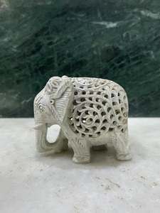 Figuras de Animales de Elefante Talladas a Mano en Piedra Jabonosa Natural, Brillantes y Personalizadas, Increíbles para Decoración del Hogar y Regalos Corporativos - Product Image 2
