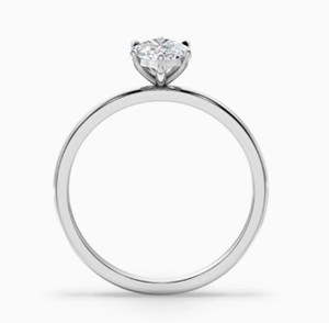 Anillo de Moissanita con Corte Marquesa de Shama Gems Jewels, Plata de Ley 925, Chapado en Oro Blanco, Lujoso, con Engaste de Garras, Clásico, Elegante, para Compromiso - Product Image 2