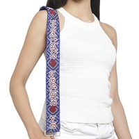 Nouveauté : Sac bandoulière artisanal pour femme Brazeal Studio, motif géométrique en velours, sangles perlées, crochet réglable