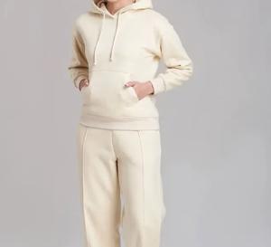 Ensemble de survêtement décontracté pour femme, collection hiver, avec haut court de sport à manches longues et pantalon de survêtement taille élastique, couleur unie, teint uni, meilleures ventes - Product Image 5