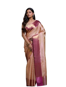 Sari de Tela Tanchui KV Bronze para Mujer con Blusa Sin Coser - Product Image 5