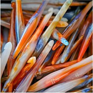 Ensemble de crochets en résine polie, ergonomiques, à poignée souple, forme ronde, motif ange, personnalisables, modernes, pour le tricot - Product Image 1