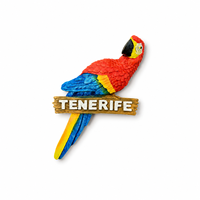 Aimant de réfrigérateur en résine, fait main et peint à la main, avec logo personnalisé, motif perroquet ara, souvenir touristique mondial, vente en gros