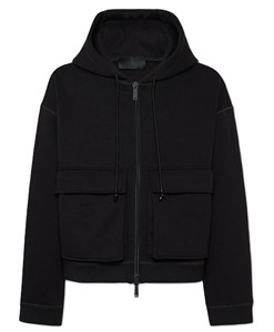 Sweat à capuche zippé en molleton de coton New Generation Balloon Cargo avec poche avant et logos personnalisés de haute qualité - Product Image 1