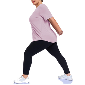 Camiseta Deportiva de Manga Corta para Mujer, Talla Grande, Corte Holgado, Fácil de Estirar, Ropa Deportiva para Gimnasio, Entrenamiento y Actividades - Product Image 3