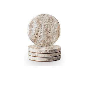 Sous-verres en marbre blanc pour boissons, ensemble de sous-verres en marbre naturel pour verres à boire, protection de table pour toutes les tables - Product Image 6