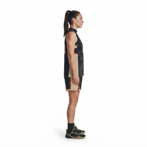 Camiseta de Baloncesto Personalizada para Mujer, Adulto, Peso Pesado, 420GSM, Malla Espaciadora, Cuello Simulado, Sublimada, Transpirable, Absorbe la Humedad, 3x3 - Product Image 3