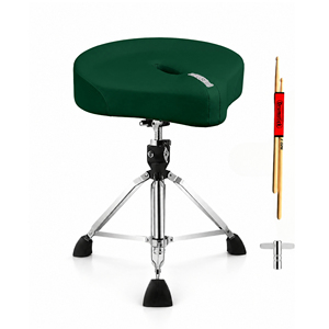 Taburete de Batería Ergonómico de 5 Núcleos de Hierro y Cuero PU, Acolchado, con Alivio de Presión de 4.5 Pulgadas, Giratorio y Ajustable de 25.5 Pulgadas - Product Image 1