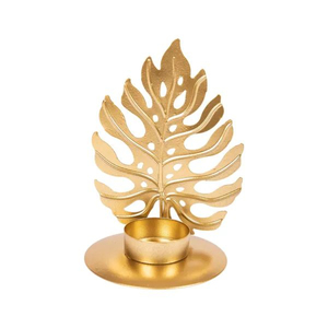 Support de bougie chauffe-plat en métal doré géométrique moderne, style nordique, en fil de fer, pour centre de table de mariage et décoration de maison de luxe - Product Image 2