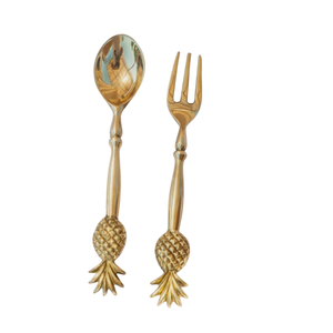 White Marble Handle Gold Plated Stainless Steel 2-Piece <b>Salad</b> <b>Server</b> Set Elegant Modern Kitchen Cooking Utensils Serving Set - Product Image 6