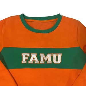 FAMU Cotton <b>Fleece</b> Long Sleeve Sweatshirt Embroidered <b>Pattern</b> Custom Color Print for College Sororities Club Wear Autumn Unisex - Product Image 2
