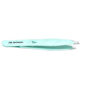 Custom Logo Slanted Tip Precision Tweezers <b>for</b> Hair Plucking Professional Stainless Steel Eyebrow Tweezers - Product Image 1