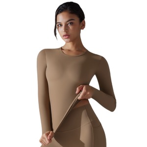 100% Polyester Quick Dry <b>Compression</b> Shirt Ladies Gym Wear <b>Short</b> Sleeve t Shirt Seam Slim Fit Athletic Rash Guard Shirts Women - Product Image 5