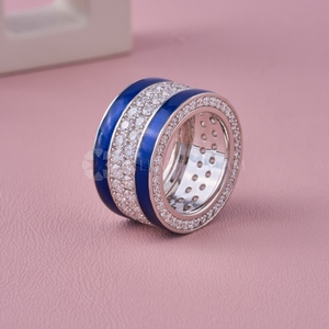 Anillo de Diamantes de Corte Redondo de Diseño Moderno, Anillo de Diamantes Cultivados en Laboratorio, Anillo de Diamantes de Oro Blanco para Hombre con Certificado IGI y Claridad VVS - Product Image 4