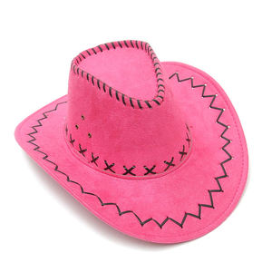 Nuevos Sombreros de Vaquero Americanos Personalizados de Cuero de Ante Rosa para Hombre, Estilo Western, de 5 Paneles, para las Cuatro Estaciones, Venta al Por Mayor de Fábrica - Product Image 1