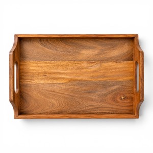 Plateau de petit-déjeuner en bois artisanal avec pieds pliables |   Plateau de service multifonctionnel pour ordinateur portable au lit |   Design rustique pour mariage et anniversaire - Product Image 3