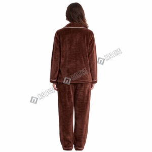 Pijamas de Polar para Mujer de la Mejor Calidad, Conjunto de Dos Piezas Cálido para Invierno, Ropa de Dormir de Manga Larga, Ropa de Casa, Ropa de Descanso - Product Image 3