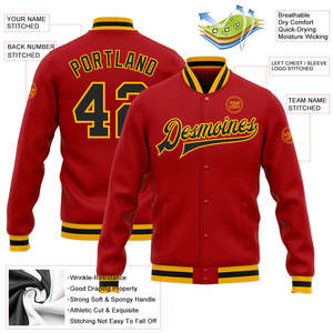 New Arrival Custom Letterman Jacket Men's Varsity Bomber Jacket Wool Blend Embroidery Chenille Patch Factory Direct - Product Image 2