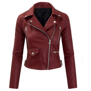 New Trend Womens Genuine Leather Biker <b>Jacket</b> Classic Moto Style Real <b>Sheepskin</b> <b>Jacket</b> for Winter Fashion Women <b>Jacket</b> - Product Image 1