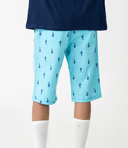 Pantalones Cortos Bermuda de Algodón Estampado para Hombre, Cintura Media, Cierre Elástico, Estilo Casual - Product Image 1