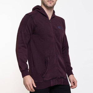 Sudadera con Capucha para Hombre, Color Sólido, Tejido de Algodón, Estilo Casual para Otoño, con Bolsillo Frontal, Corte Regular, Logotipo Bordado - Product Image 2