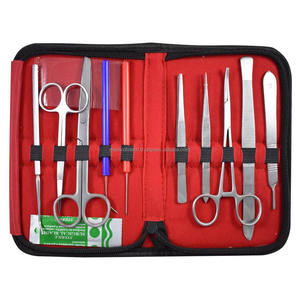 Kit de dissection anatomique pour étudiants en médecine, instruments manuels en acier inoxydable, certifié CE, dans un étui à fermeture éclair, facile à transporter, OEM ODM - Product Image 2