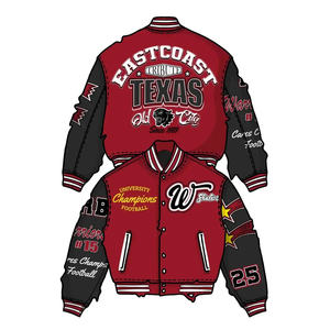 Servicio OEM de buena alta calidad Graffiti Street Style bordado Varsity Jacket Unisex Plus Size Trendy Unique Style Venta - Product Image 1