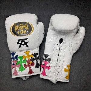 No Boxing No Life Guantes de Boxeo Profesionales de Cuero Vacuno con Cordones, Acolchado Grueso de 4 Capas, Protección Completa para los Dedos, Absorción de Humedad - Product Image 2