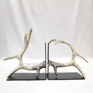 Sujetalibros de aluminio con diseño de asta de ciervo para biblioteca, sujetalibros de escritorio dorados, artesanía, sujetalibros personalizados, los más vendidos - Product Image 1