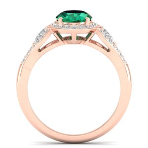 REYES High Quality 925 Sterling <b>Silver</b> Moissanite Halo <b>Rings</b> Women Oval Cut 4.42Ct <b>Emerald</b> Gemstone Customizable Fine Jewelry - Product Image 4